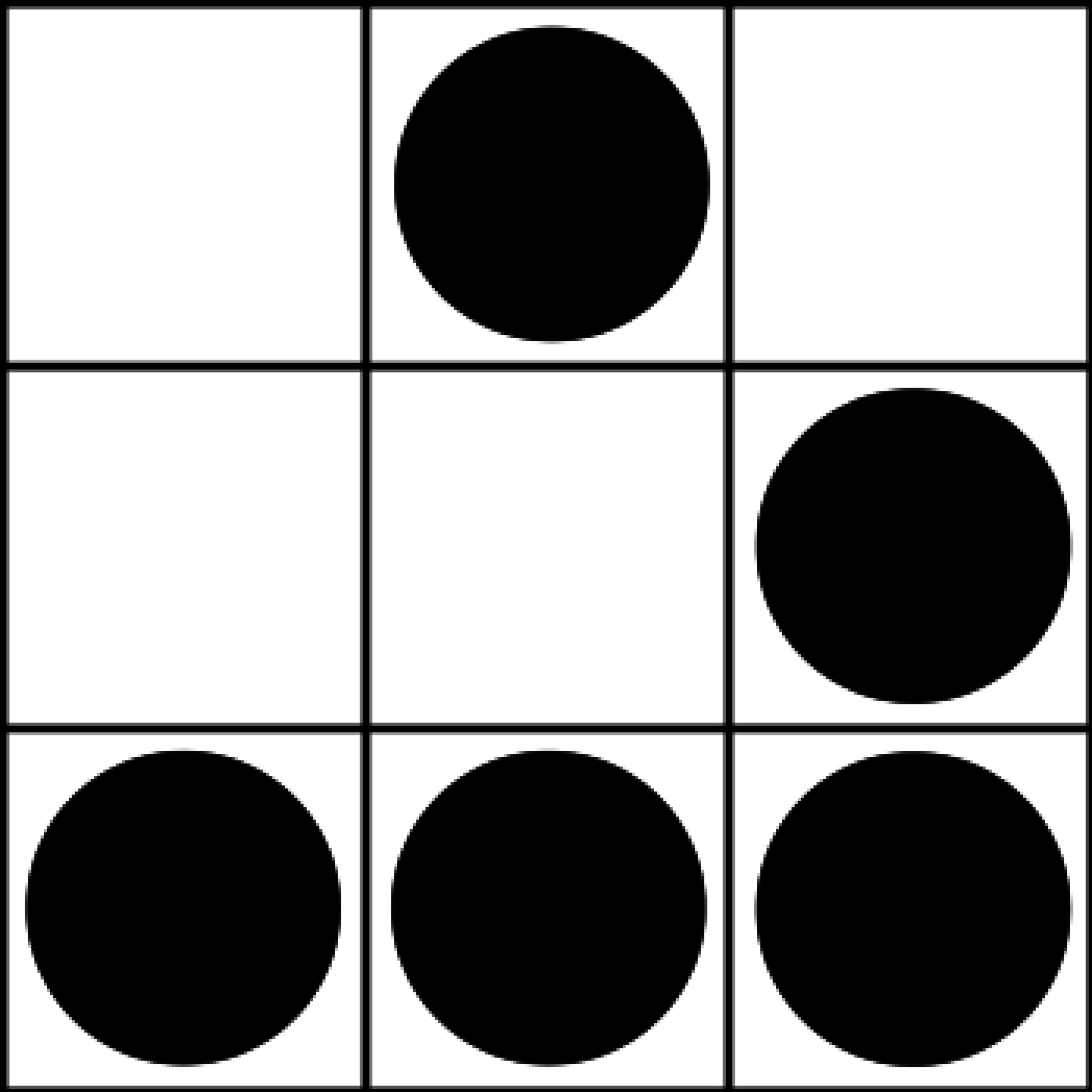 Минималистичная фигура глайдера на сетке